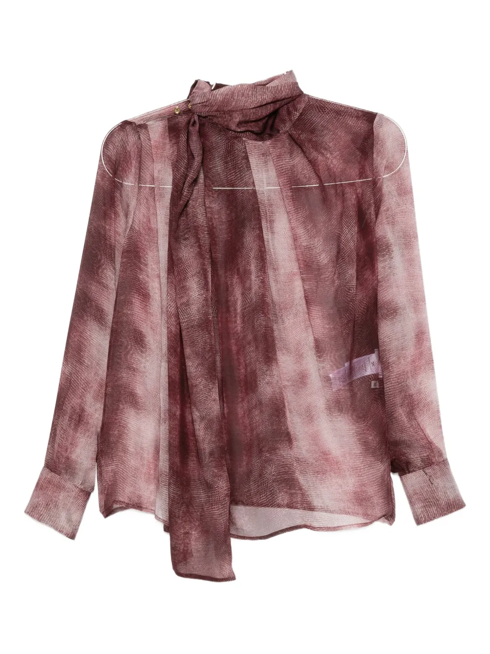 Elisabetta Franchi Silk Blouse In Burgundy