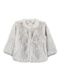 Betta Corradi open-front faux-fur jacket - White