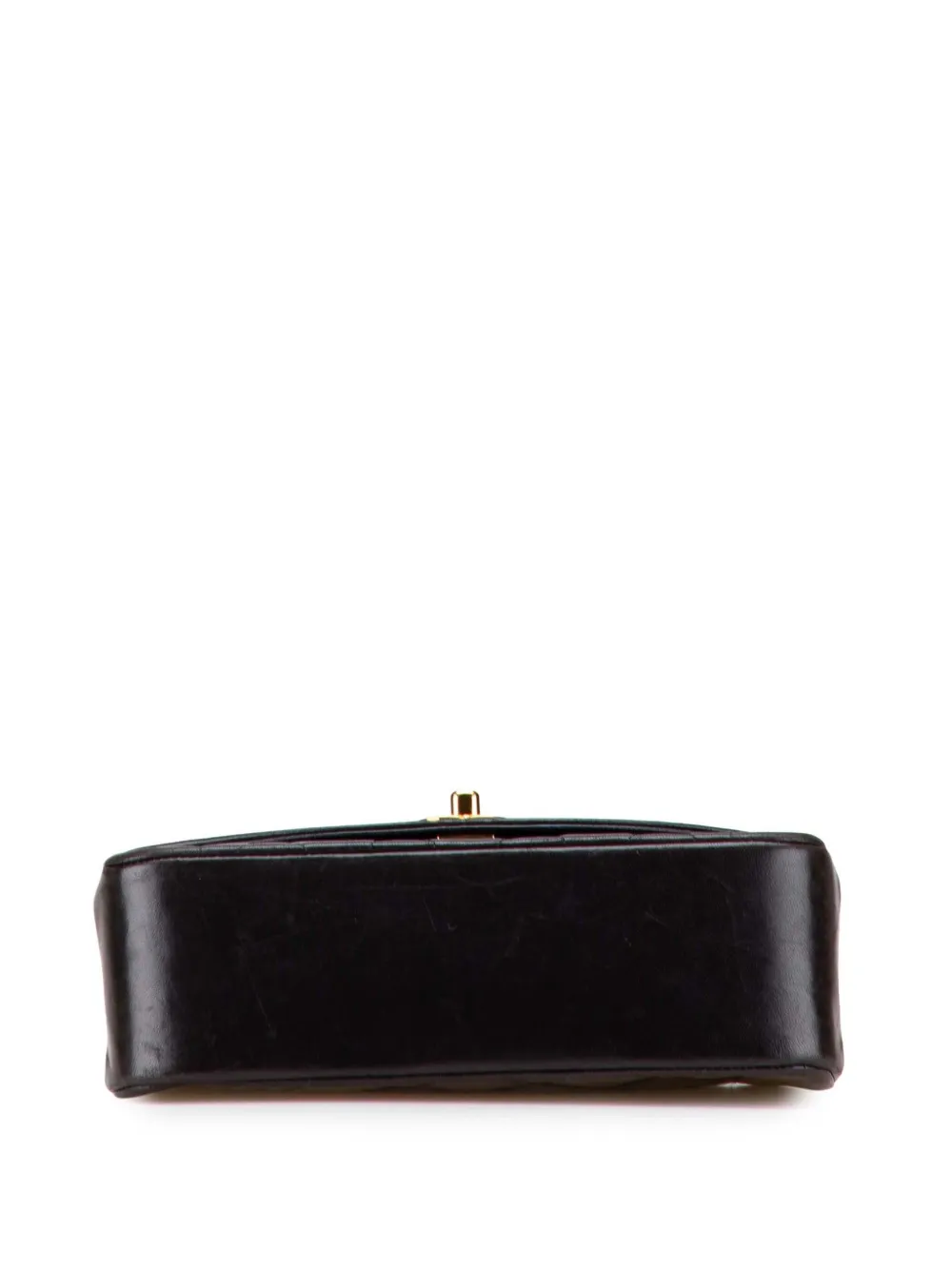 Pre-owned Chanel 1991-1994 Small Lambskin Diana Flap Crossbody Bag In Black