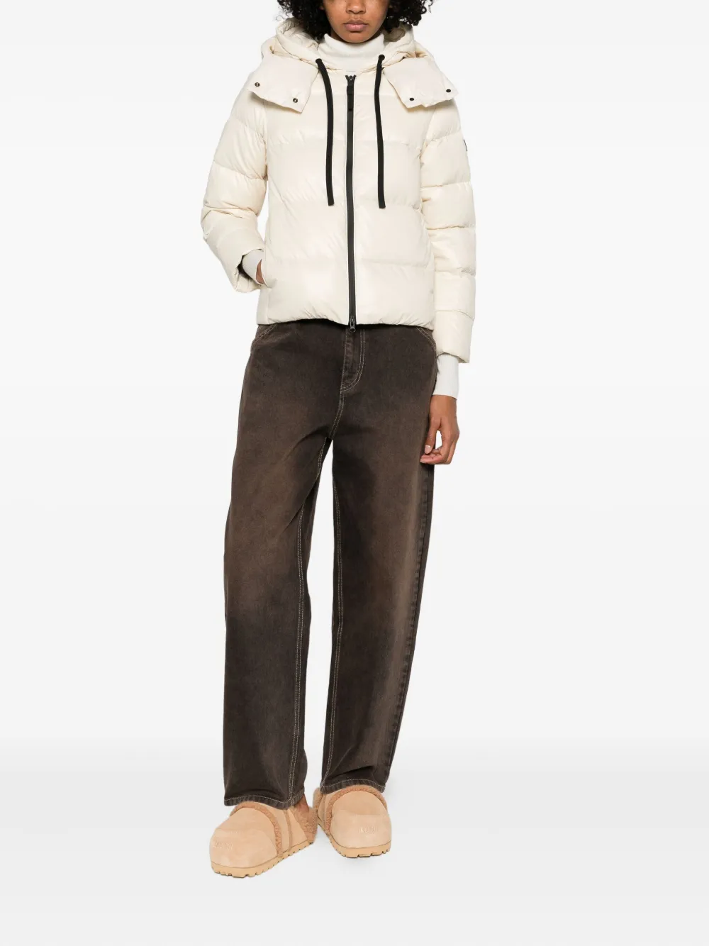 Peuterey Hooded Puffer Jacket In White