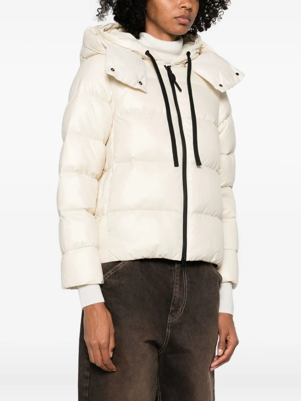 Peuterey Hooded Puffer Jacket In White