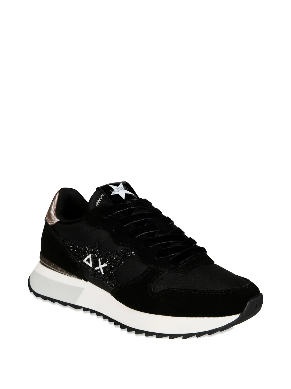 Sun68 Stargirl sneakers met glitter Zwart