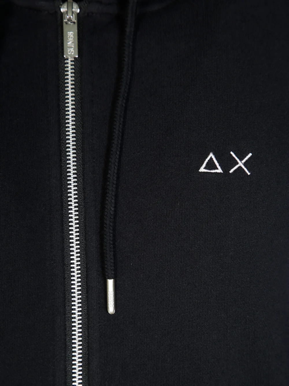 Sun 68 Zip-up Hoodie In Black