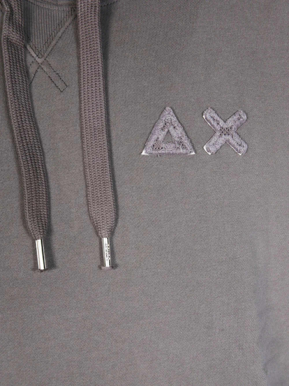 Sun68 Hoodie met geborduurd logo Grijs