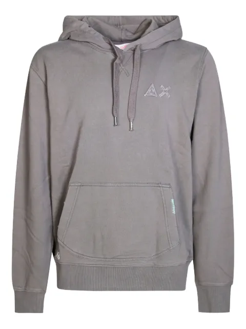 Sun68 logo-embroidered hoodie