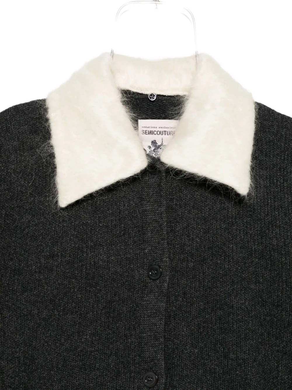 Semicouture Vest met contrasterende kraag Grijs