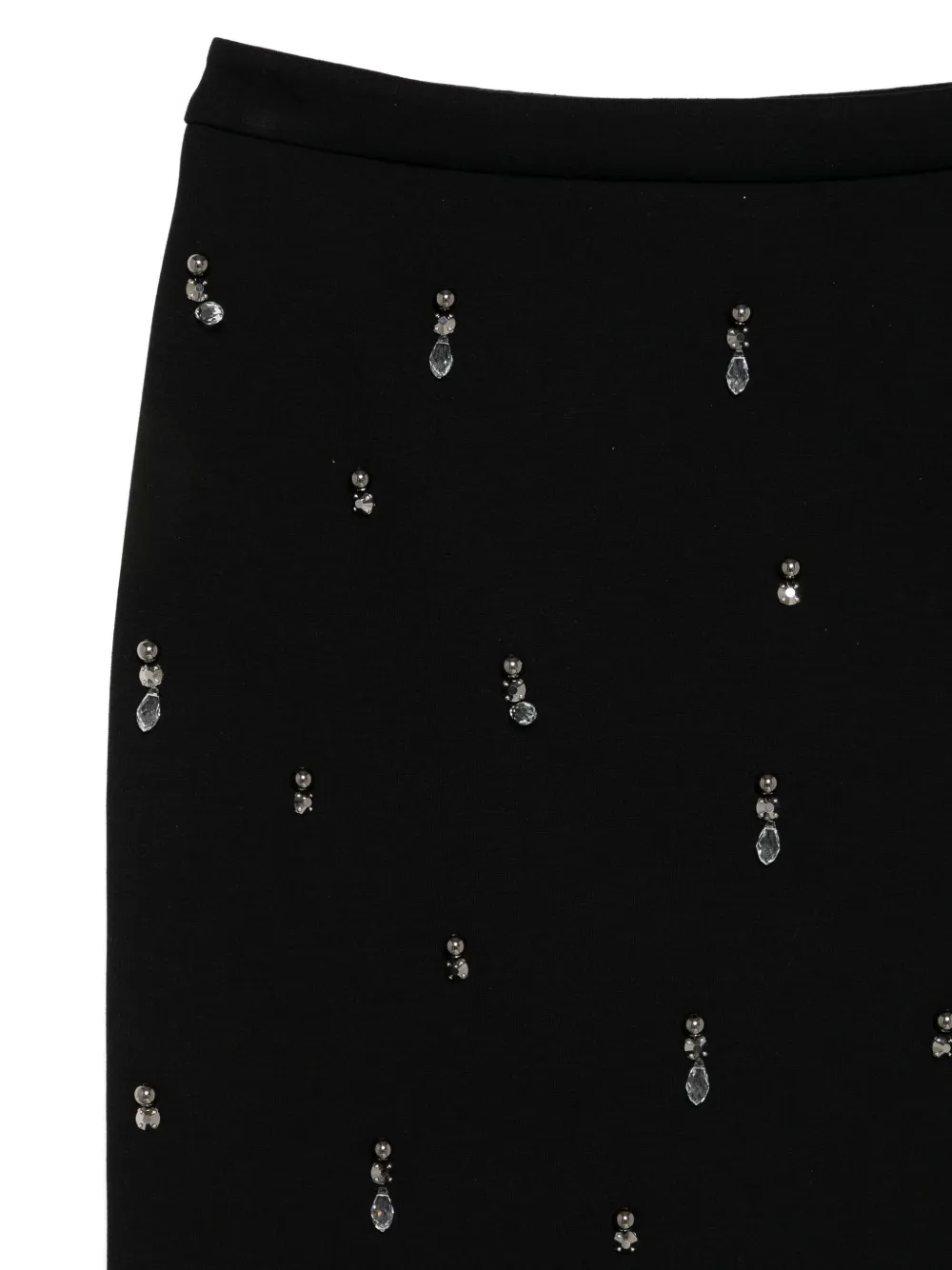 Semicouture Rhinestone-embellished Skirt In Black