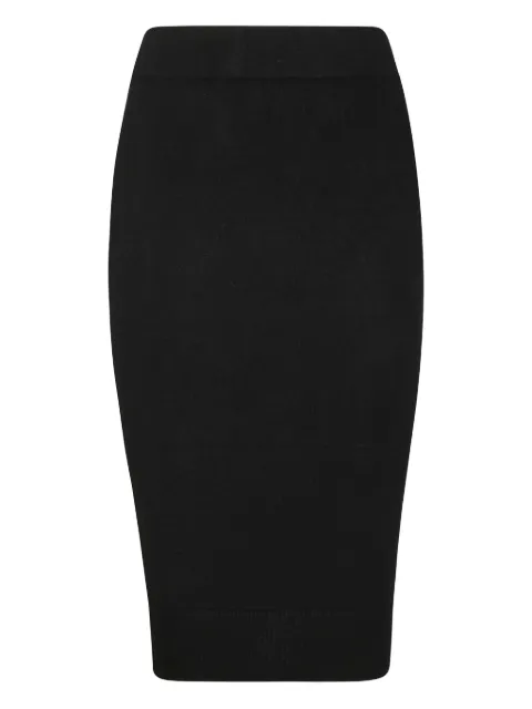 DONDUP logo-plaque midi skirt
