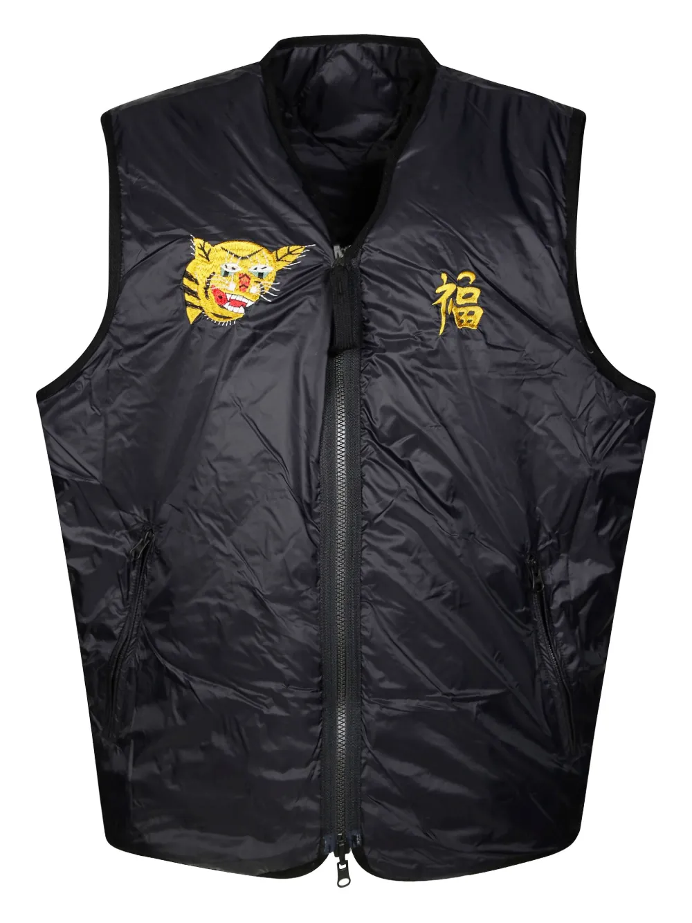 Taion Reversible Vetjan Down Vest In Black