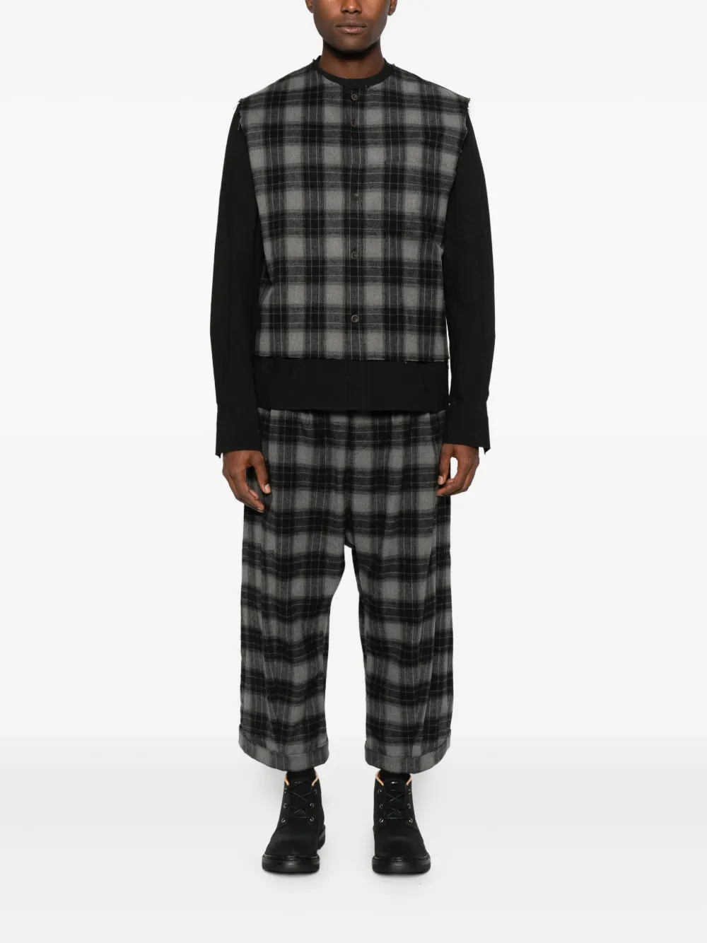 Individual Sentiments checked long-sleeved shirt | Image 2