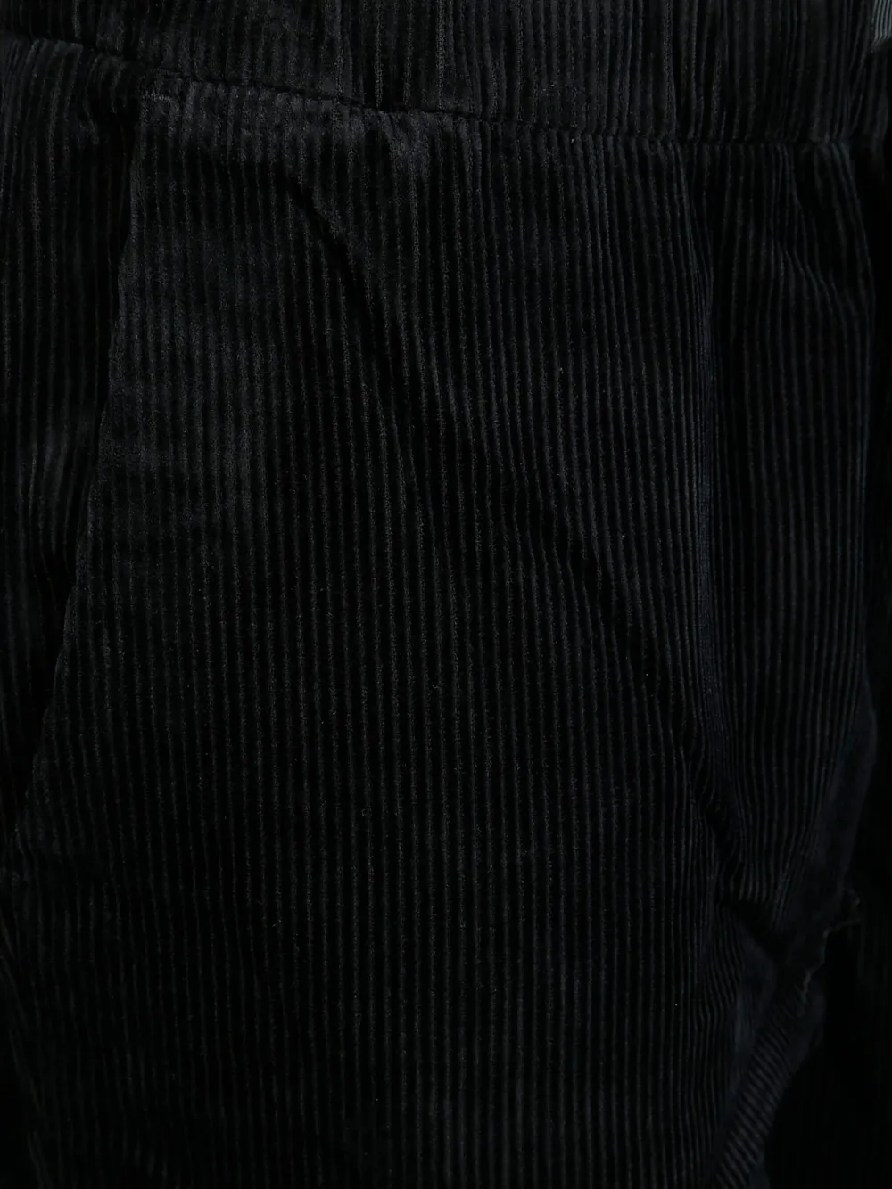 Sun 68 Drawstring-fastening Corduroy Trousers In Black