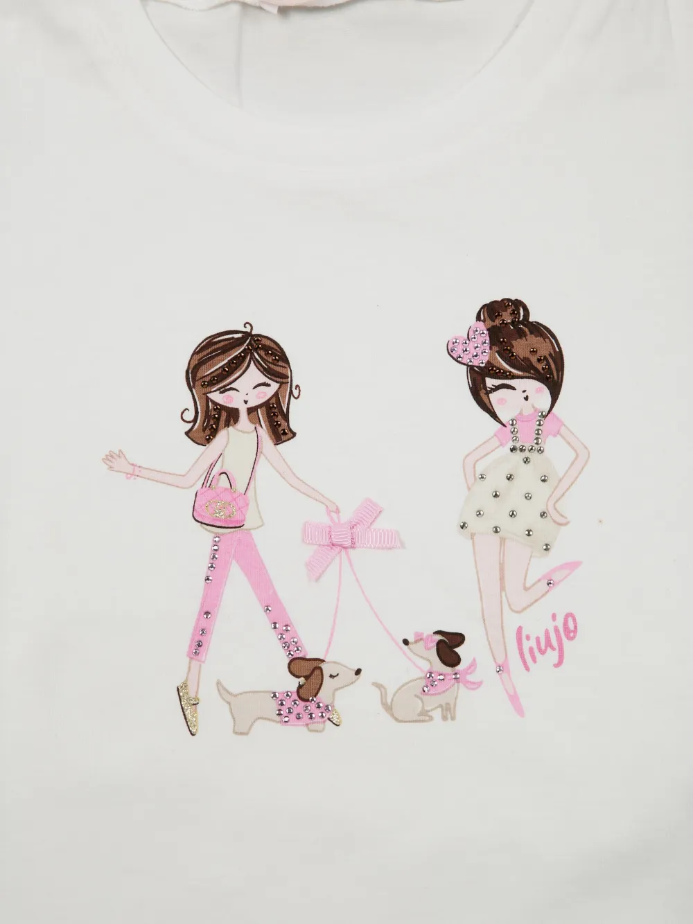 Liu •jo Graphic Trousers Set In Pink