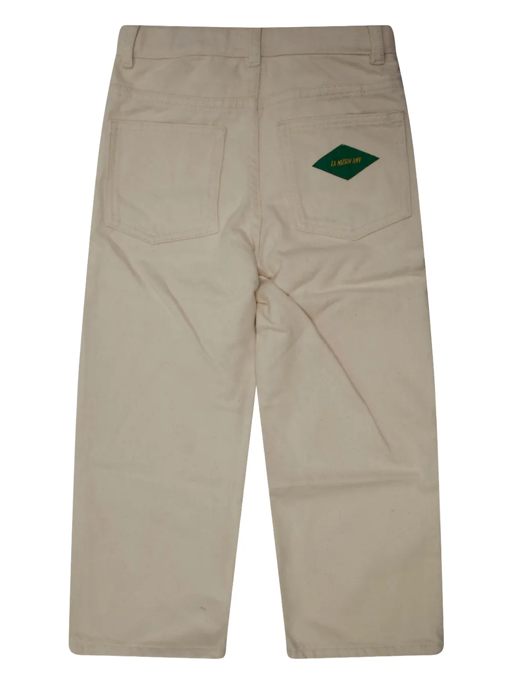 American Vintage Kids Broek met logopatch Beige