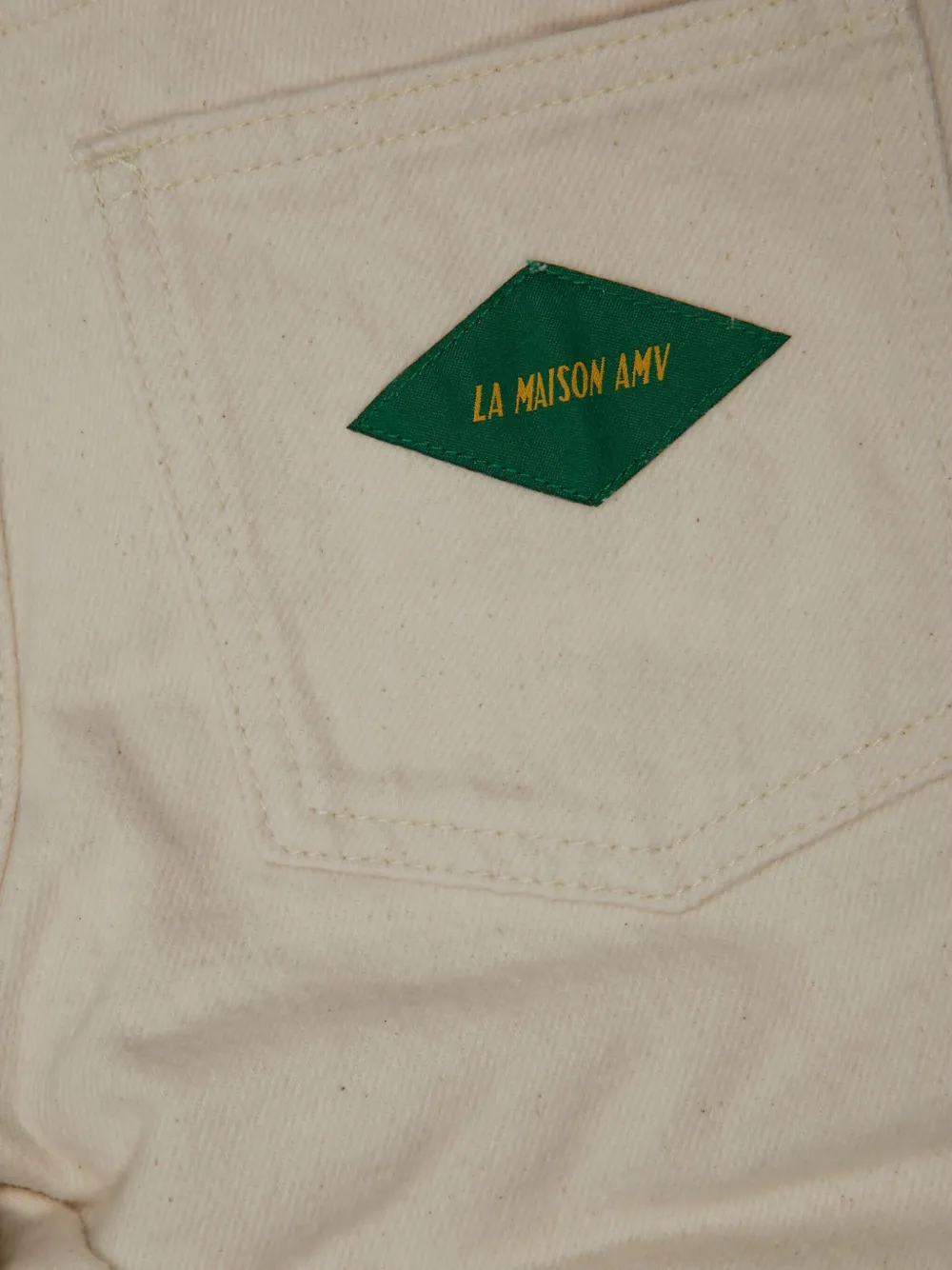 American Vintage Kids Broek met logopatch Beige