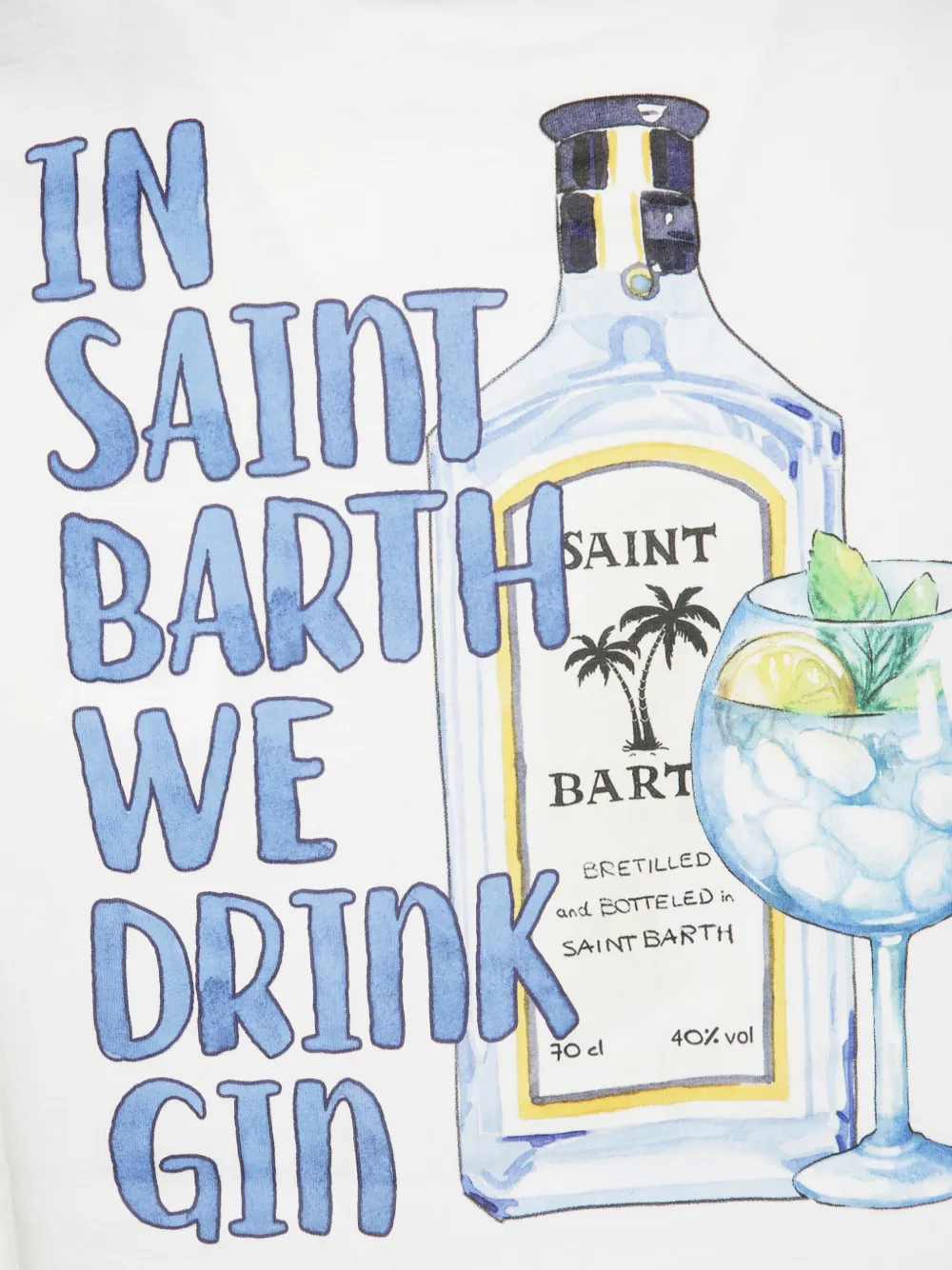 MC2 Saint Barth T-shirt met grafische print Wit