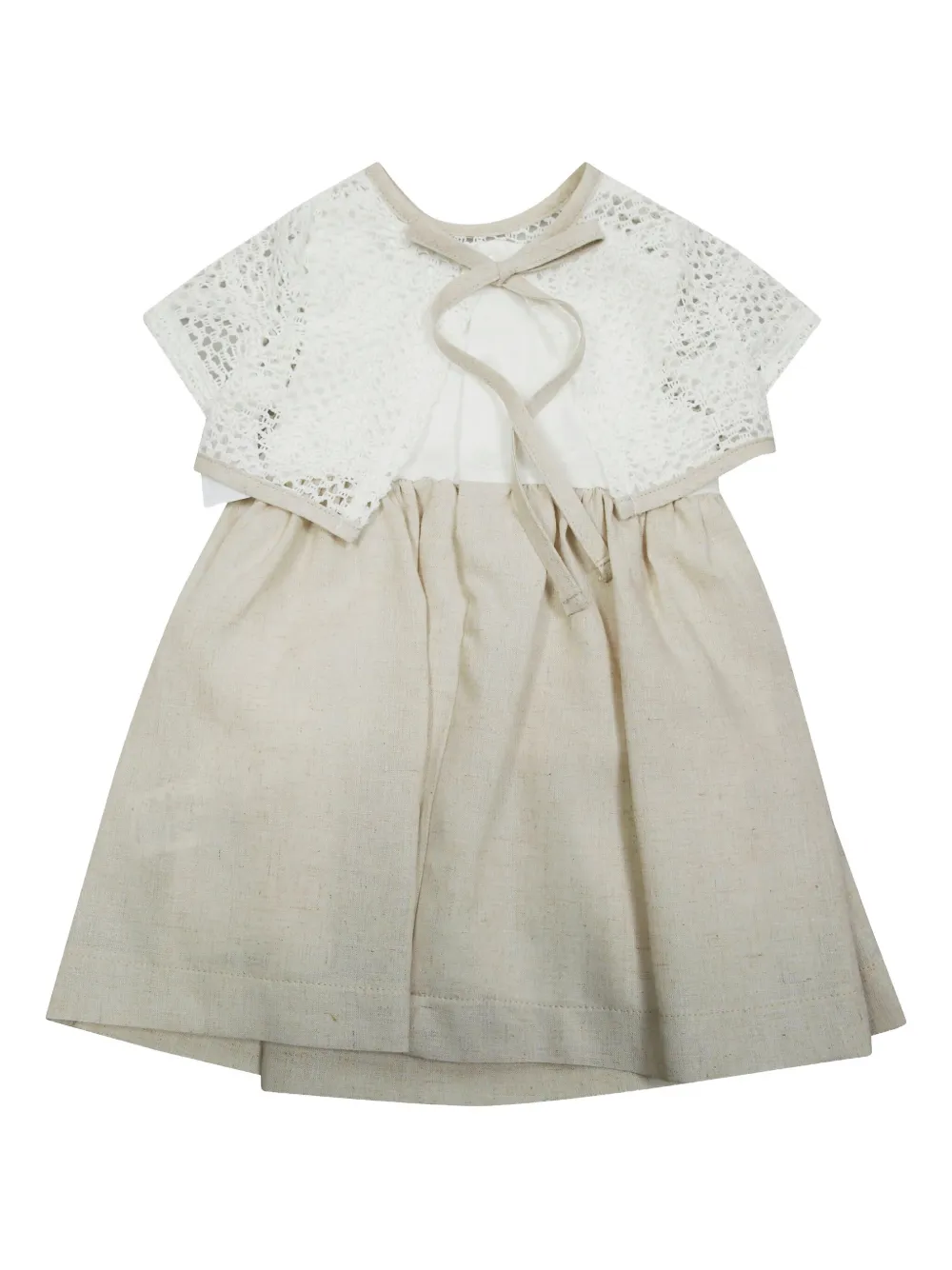 LALALU robe à fleur appliquée | tons neutres | Image 1