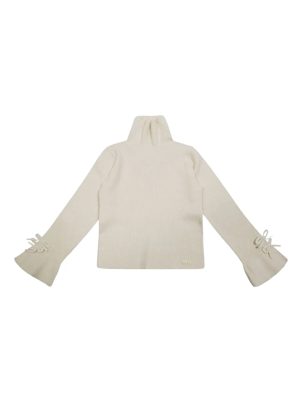 Liu •jo Dolcevita Tie-detailing Sweater In Neutral