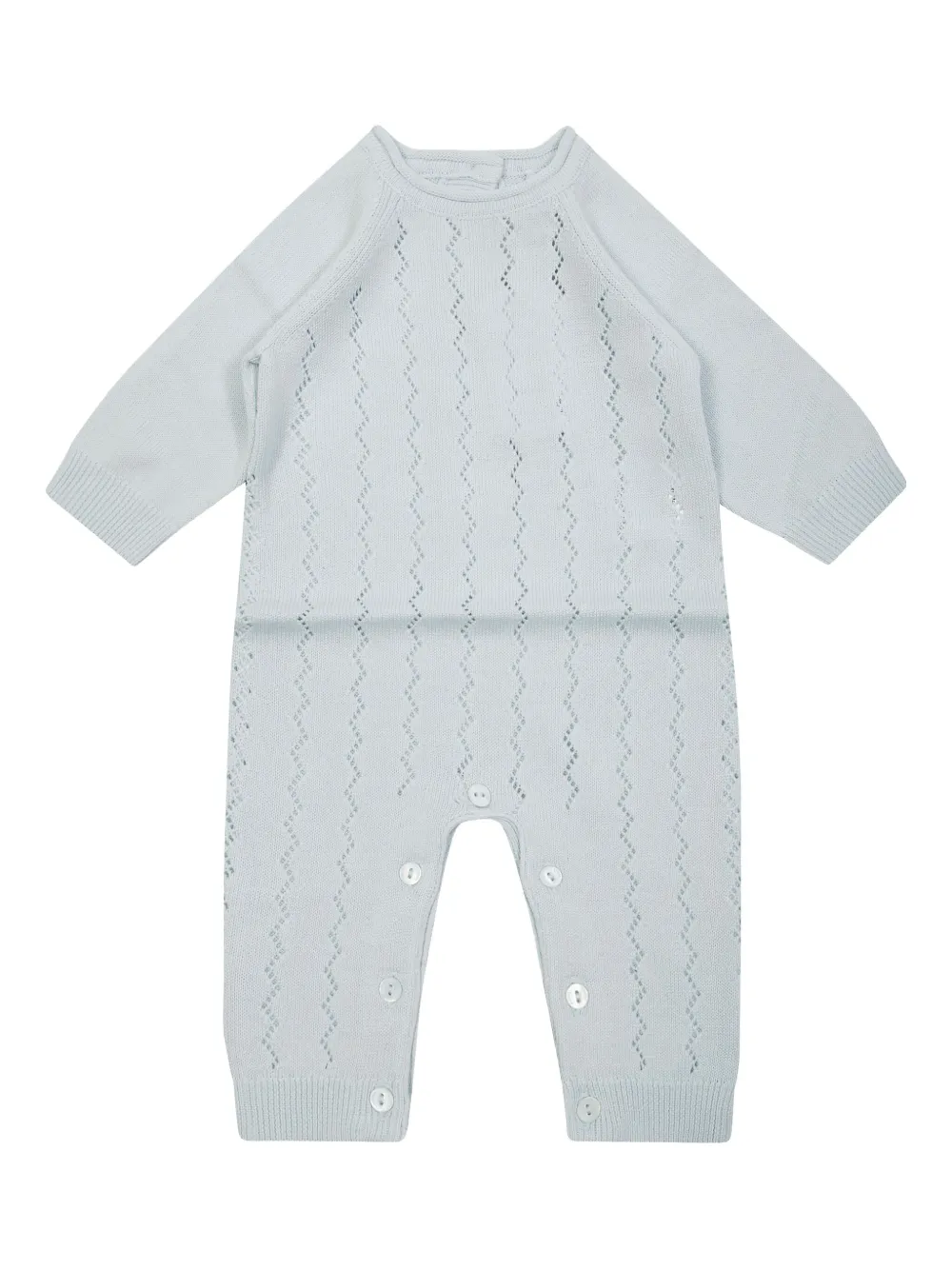 LALALU pointelle-knit romper | Blue | Image 1