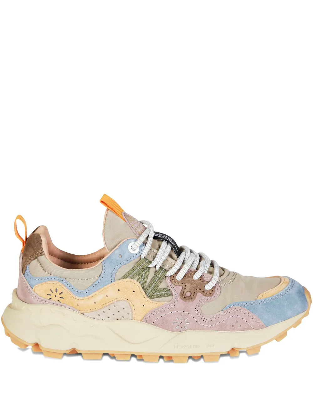 FLOWER MOUNTAIN panelled-design sneakers | Neutrals | Image 1