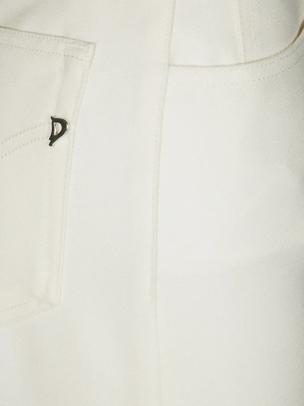 DONDUP Broek met logodetail Wit