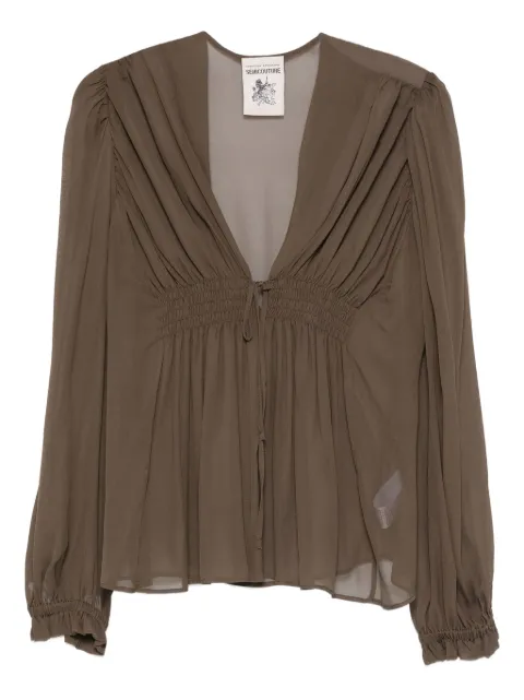 Semicouture blusa fruncida