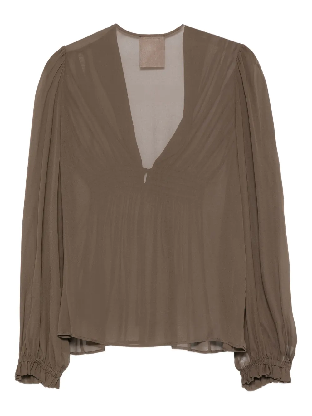Semicouture Shirt met kwastje - Grijs