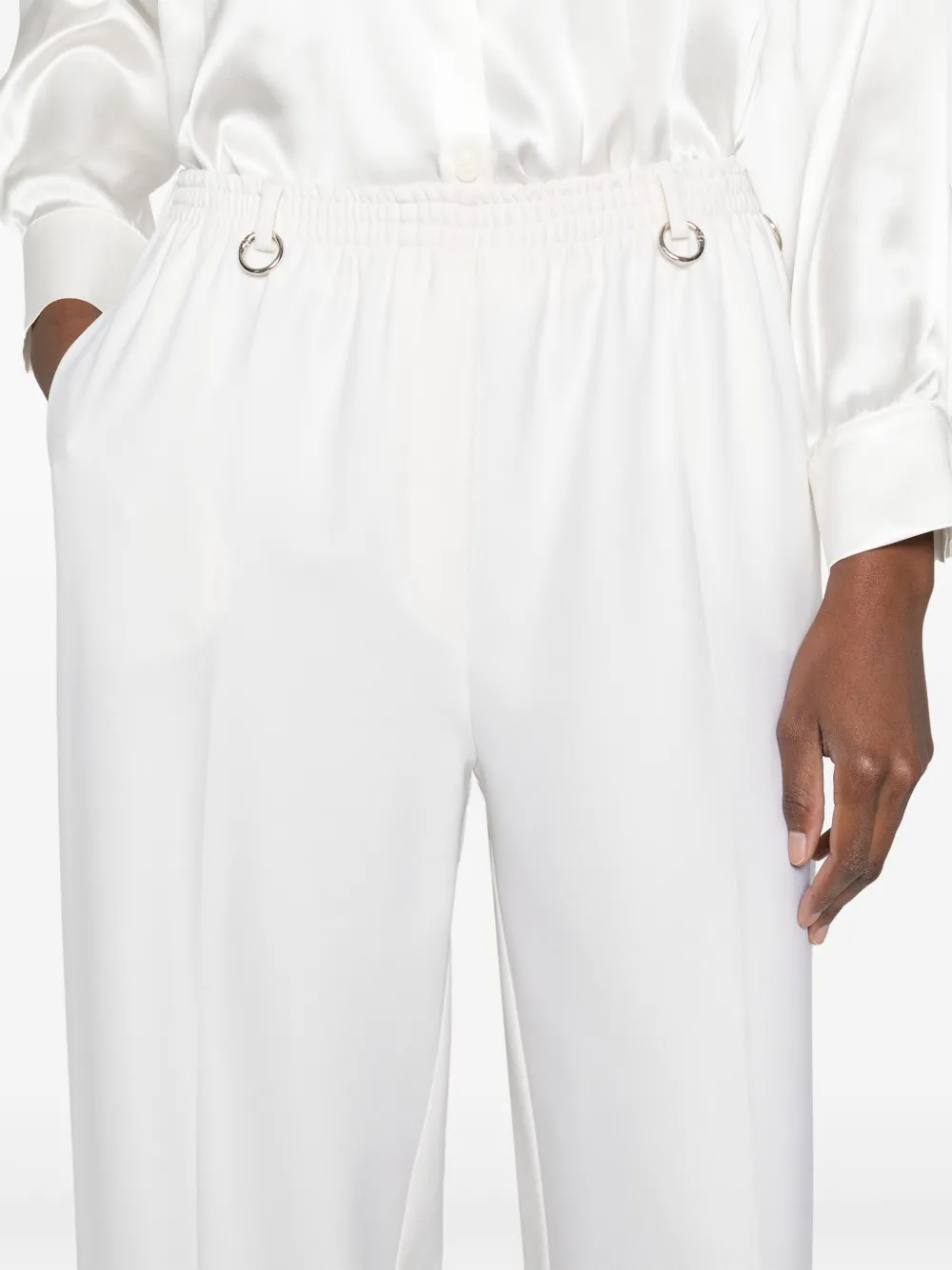 MEDEEA Broek verfraaid met ring WHITE