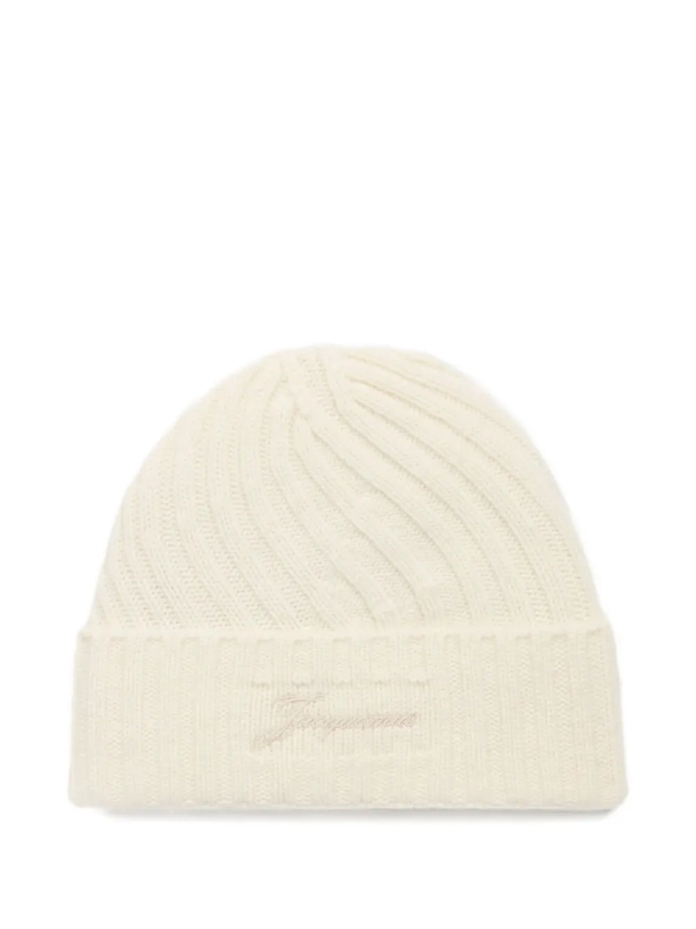 Jacquemus Ribbed Beanie In Brown