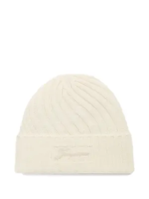Jacquemus The Gros Grain Beanie | White | FARFETCH BH
