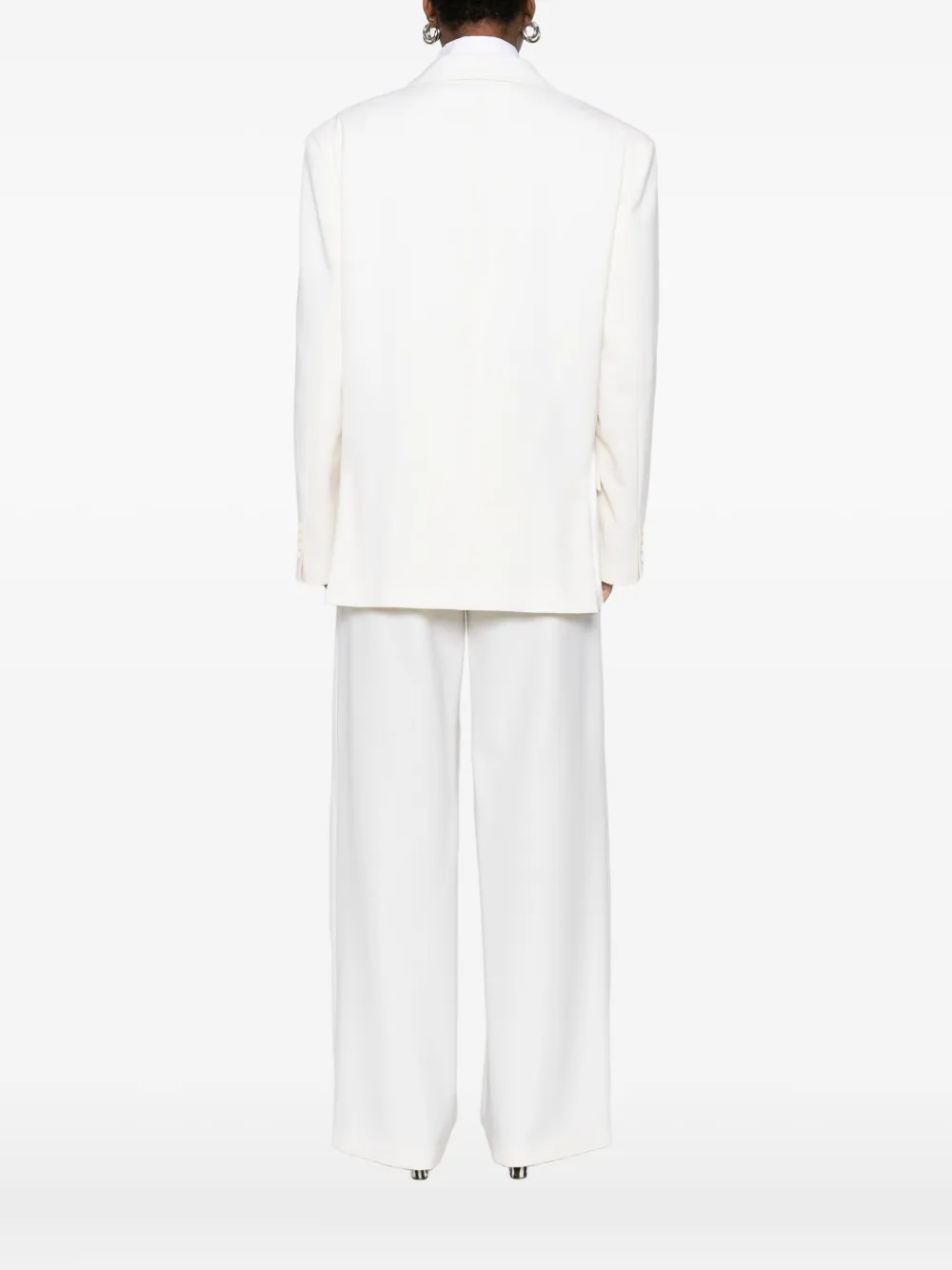 Medeea Single-breasted Blazer In White