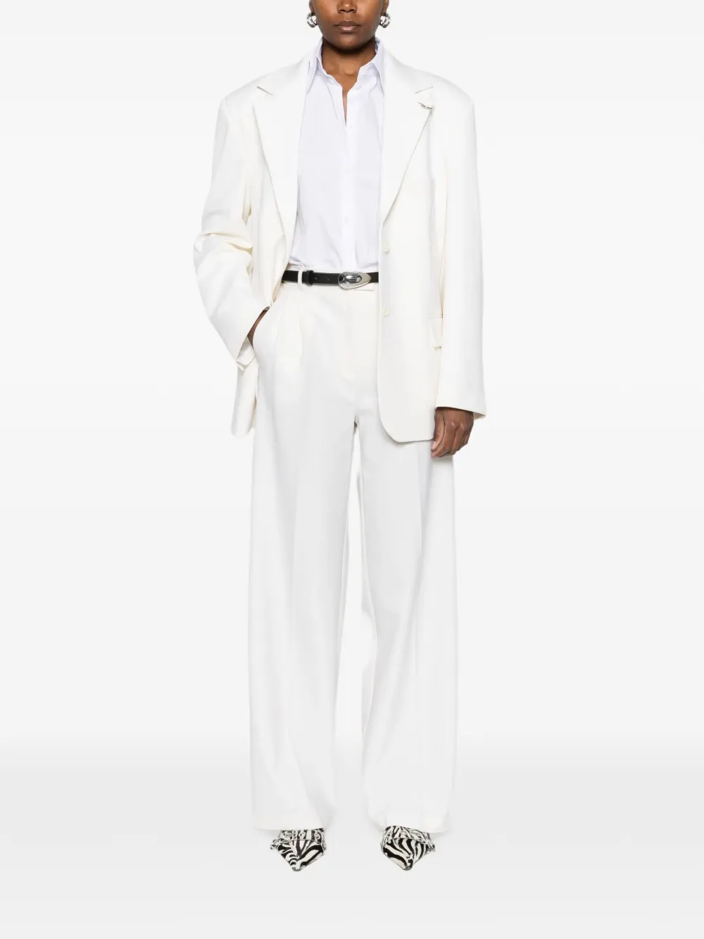  Medeea Blazer Con Botones - Blanco 