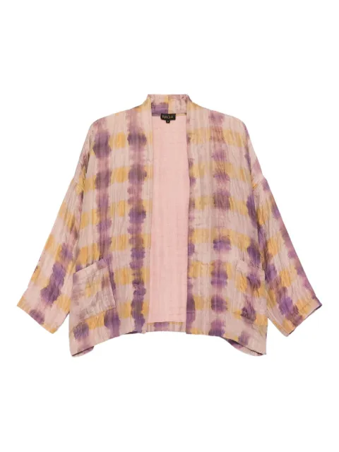 YAVI tie-dye checked jacket