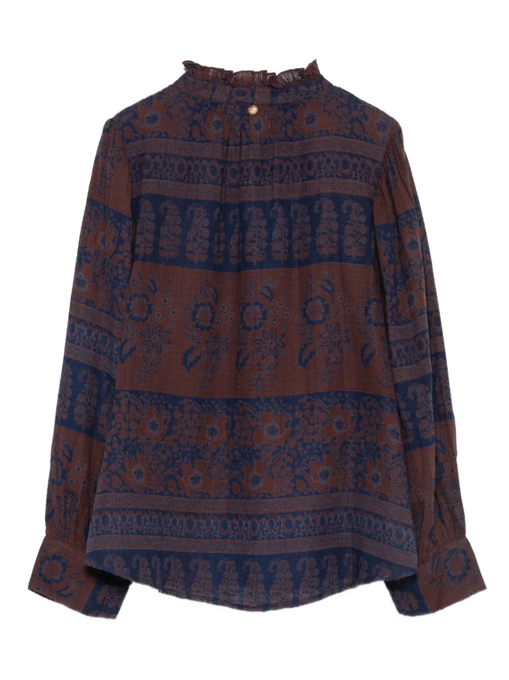 Antik Batik Shirt met bloemenprint - Rood