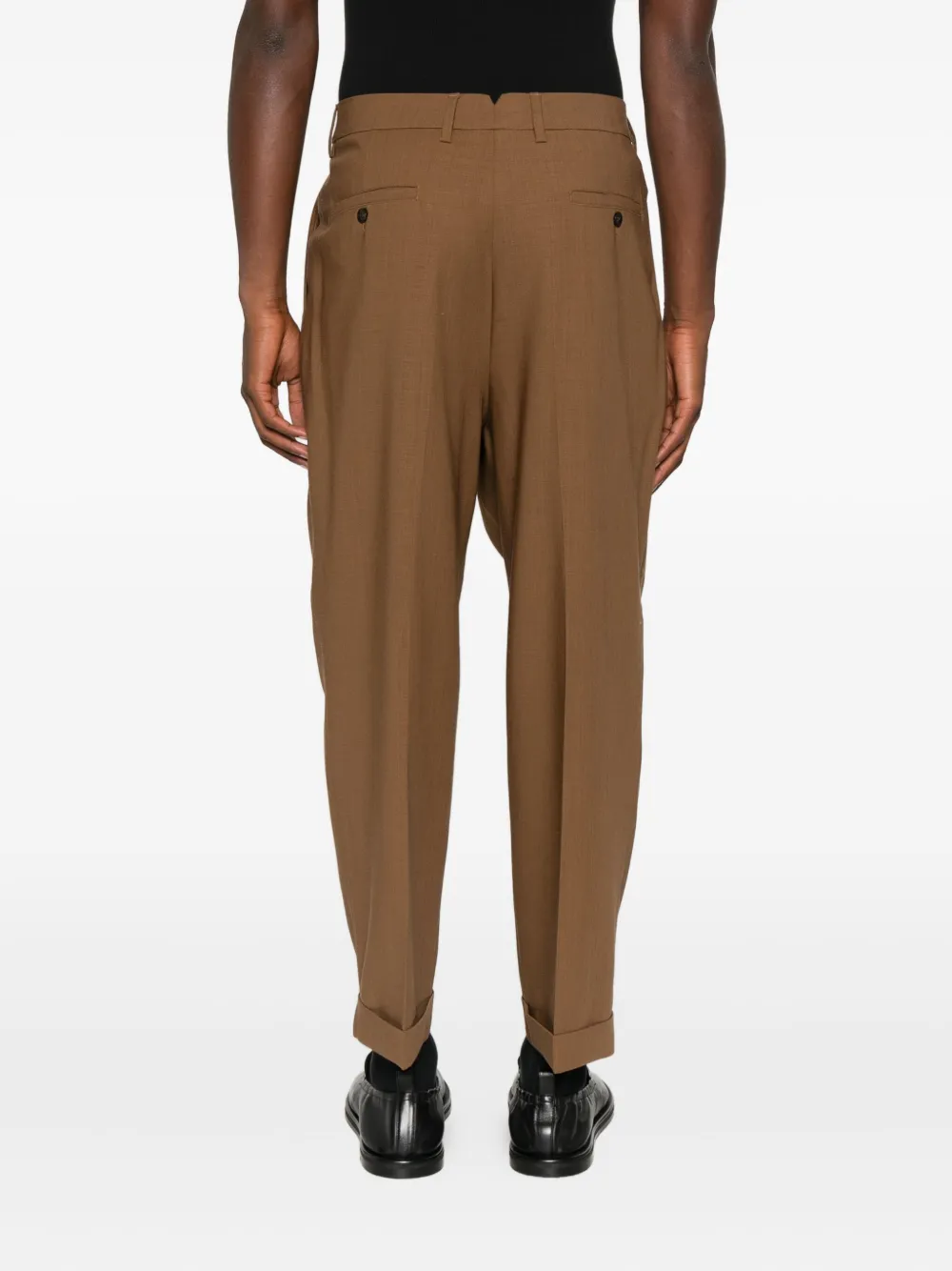 AMI Paris Geplooide broek Bruin