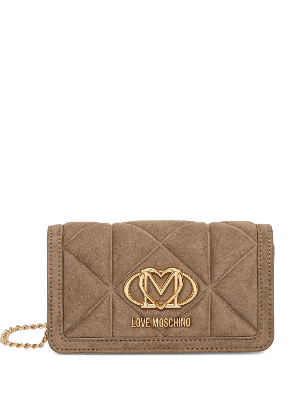 Love Moschino quilted heart-motif cross body bag - Toni neutri