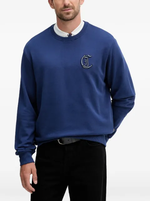 Just Cavalli logo-patch crew-neck sweatshirt