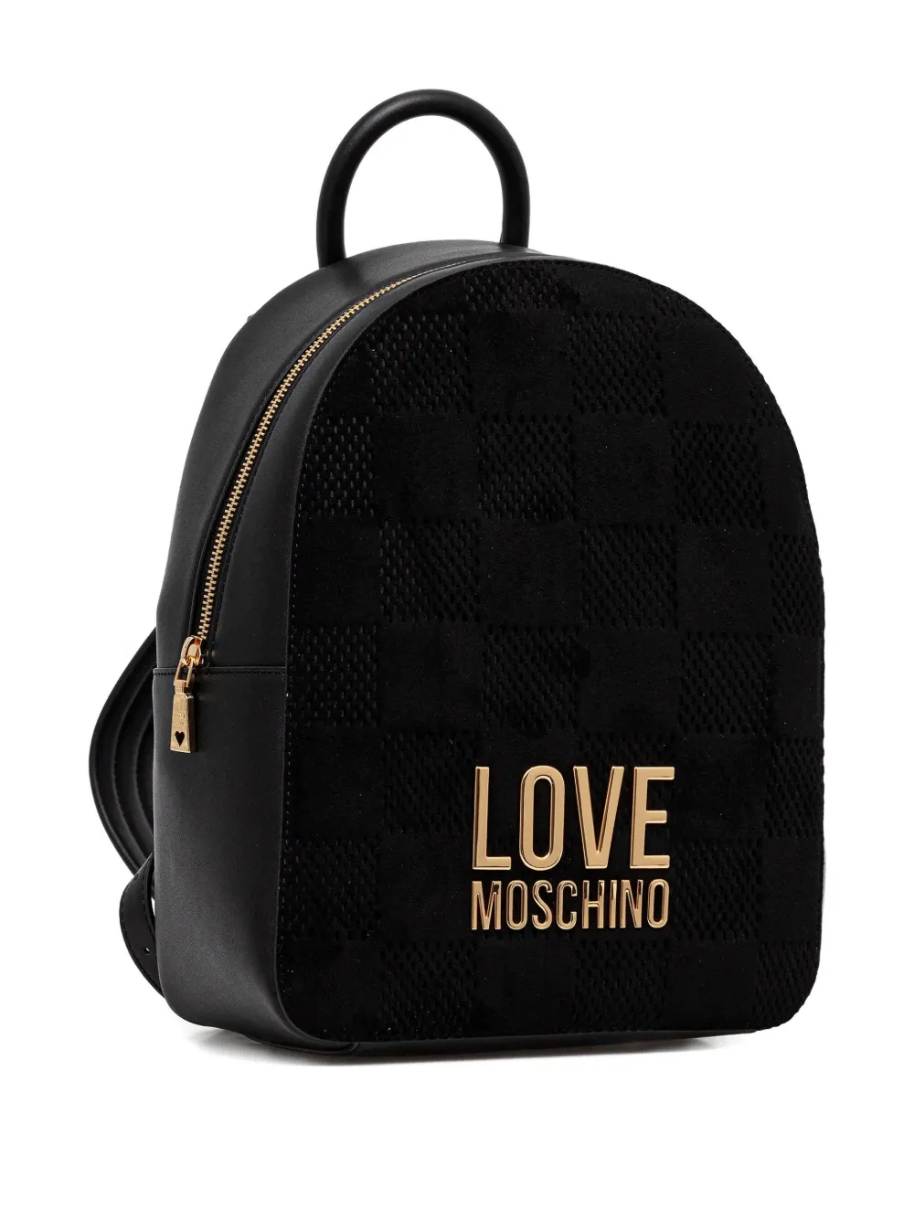 Love Moschino Rugzak met logo en handgreep - Zwart