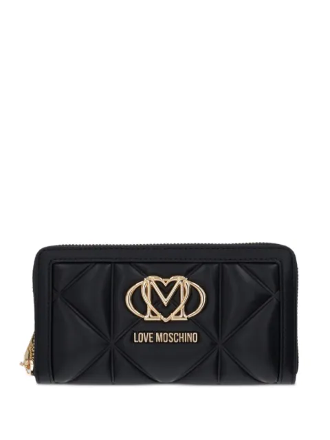 Love Moschino portefeuille matelassé à plaque logo