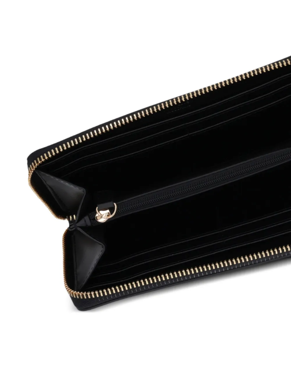 Love Moschino Gevoerde portemonnee met logoplakkaat Zwart