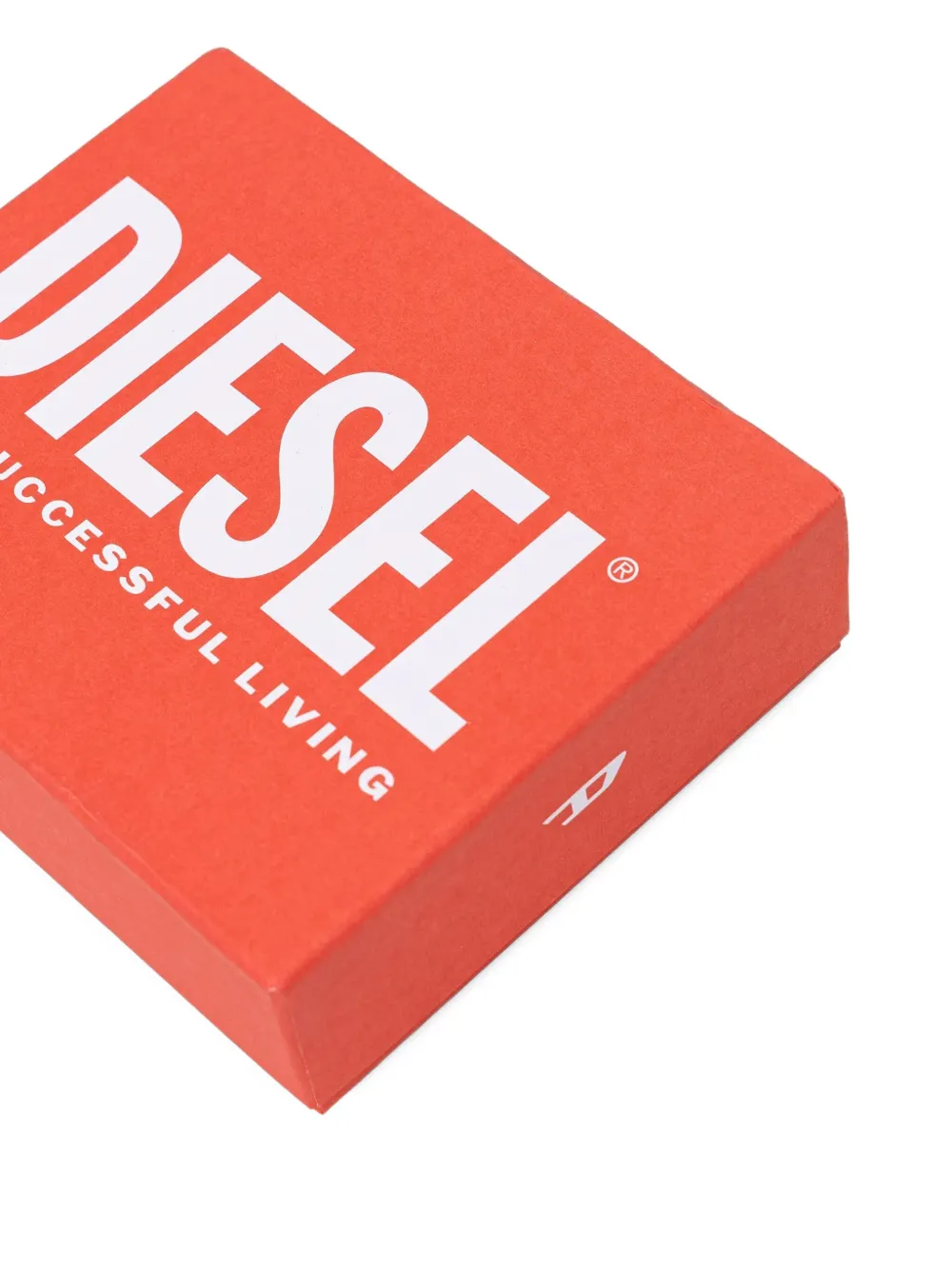 Diesel Portemonnee van bewerkt leer Grijs