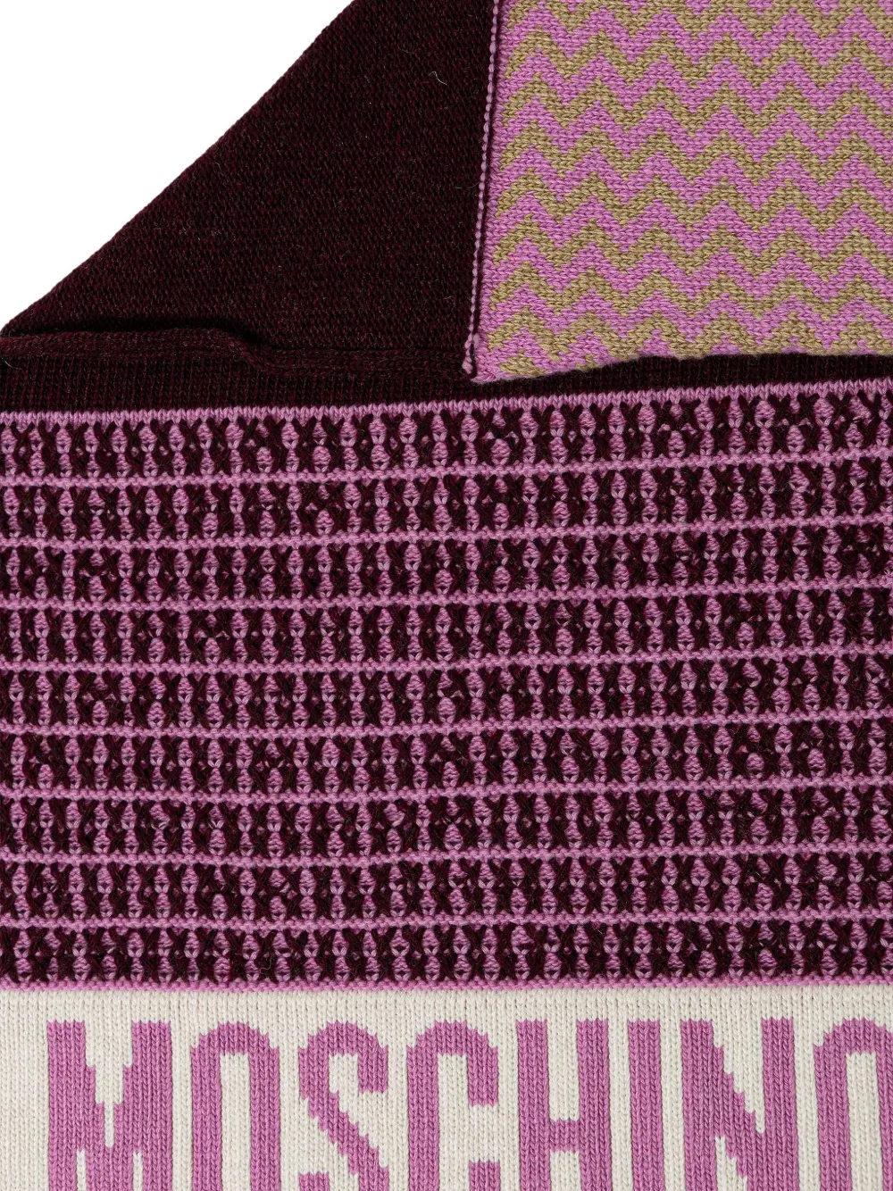 Moschino striped scarf - Paars