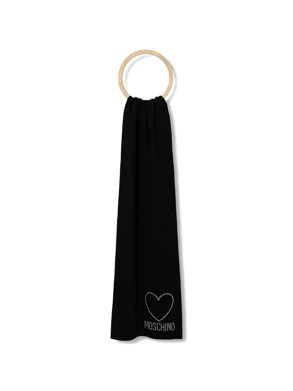 Moschino heart-motif scarf - Nero