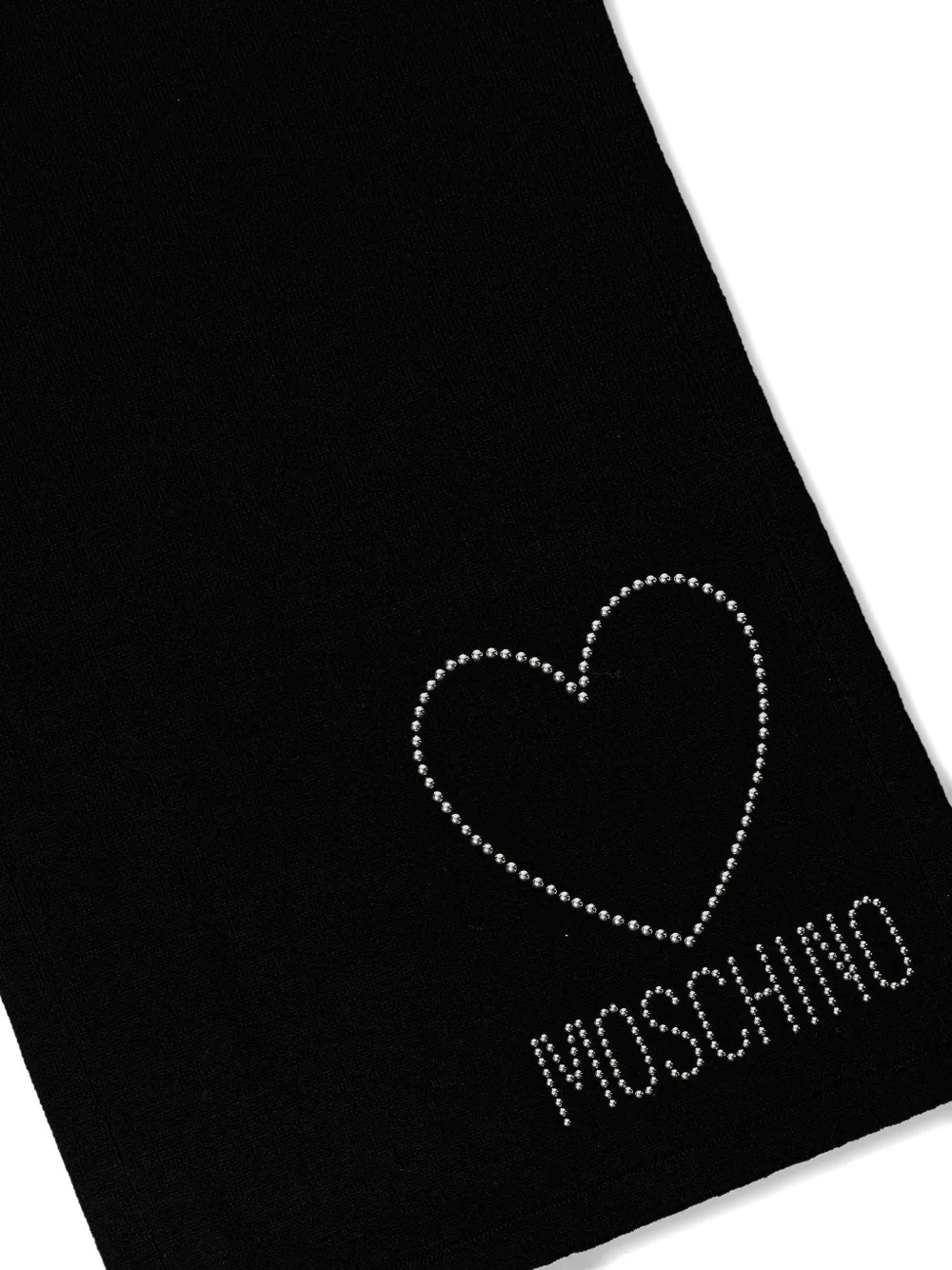 Moschino heart-motif scarf - Zwart