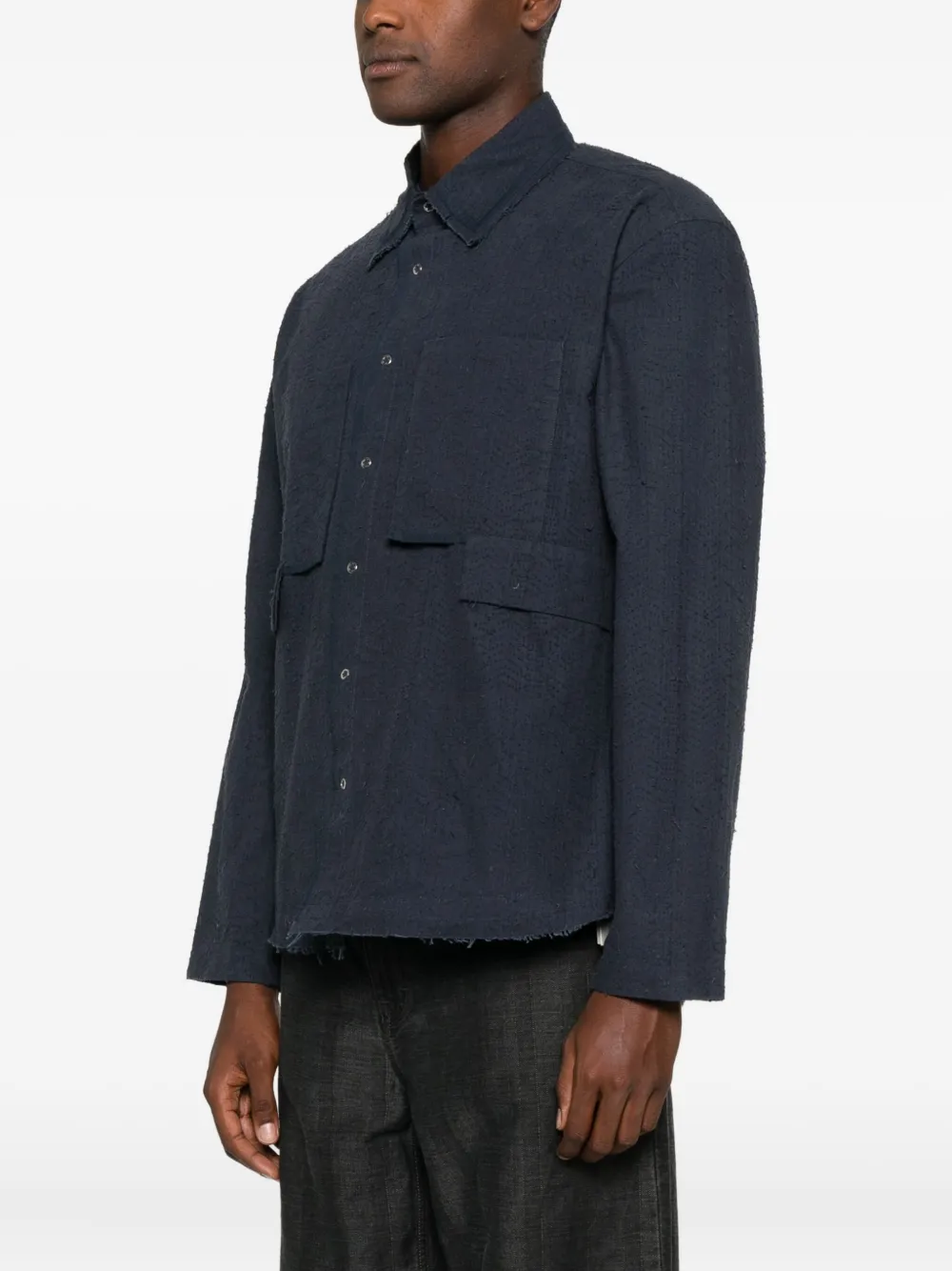 Craig Green Shirtjack met vlakken Blauw