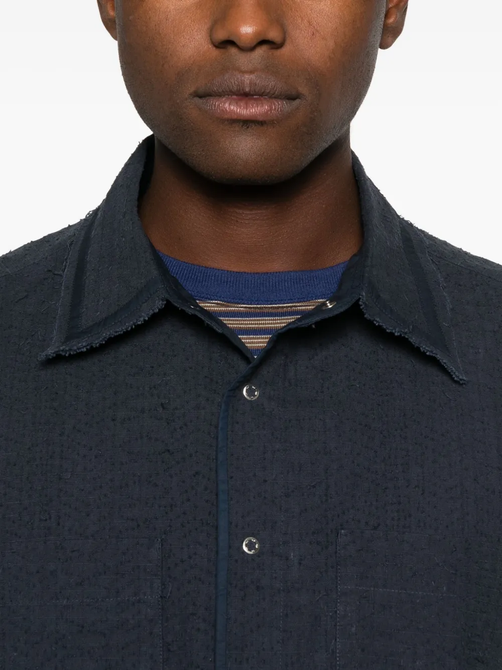 Craig Green Shirtjack met vlakken Blauw