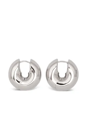 Tom Wood Small Bao Hoop Earrings | Silver | FARFETCH