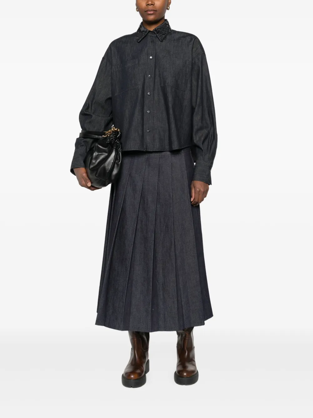 Brunello Cucinelli sequin-collar shirt | Shirts | Image 2