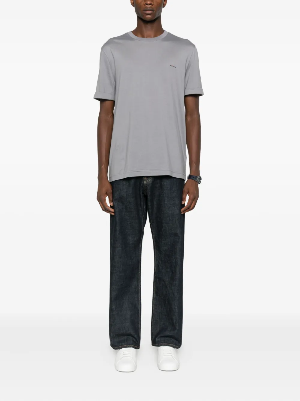 Kiton logo-embroidered t-shirt - Grijs