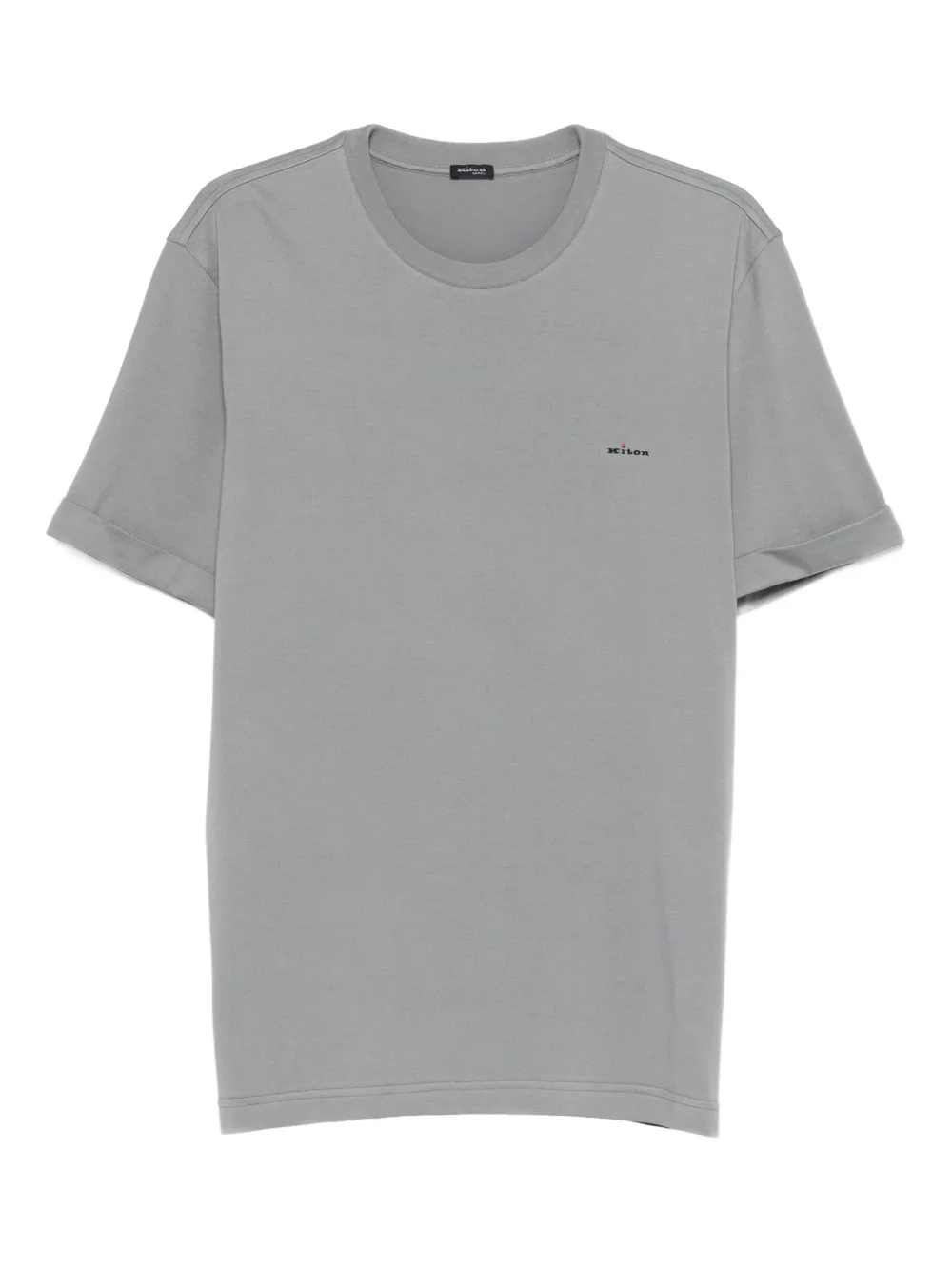 Kiton logo-embroidered t-shirt | Grey | Image 1