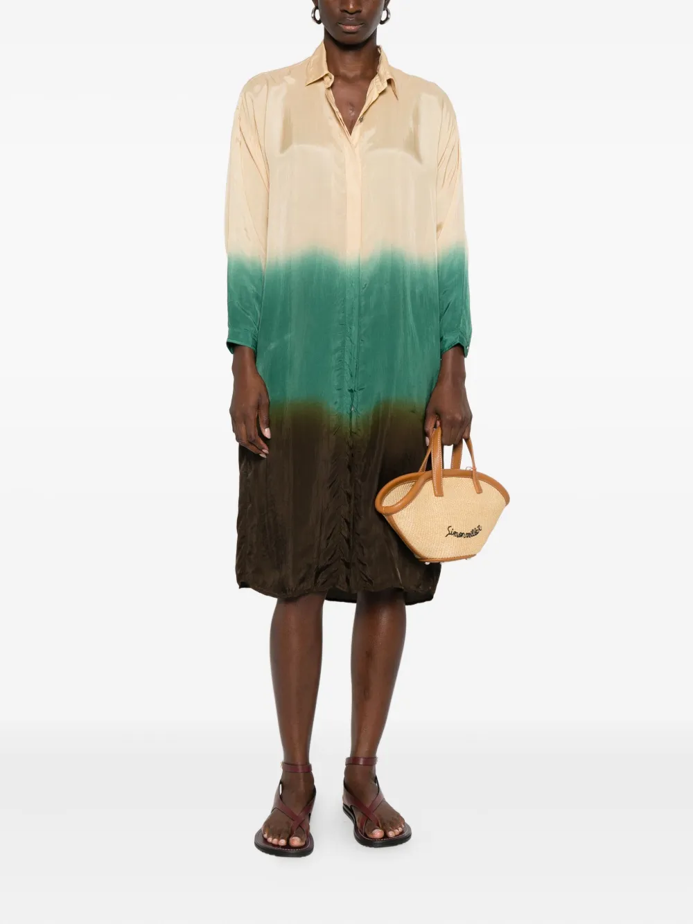 YAVI Phaedra midi-jurk - Beige